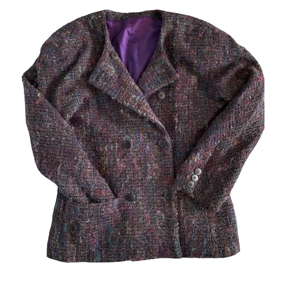 Toffs Vintage 80s Mohair Blend Blazer, Size M/L? - Picture 3 of 7